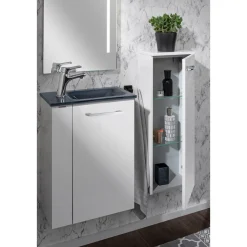 Fackelmann Gäste-WC Waschtischunterschrank rechts SBC 440 x 600 x 243 mm Weiß