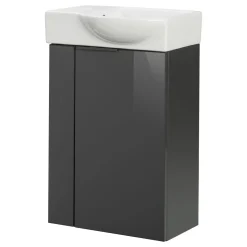 Fackelmann Gäste-WC Waschtischunterschrank rechts SBC 440 x 600 x 243 mm anthrazit