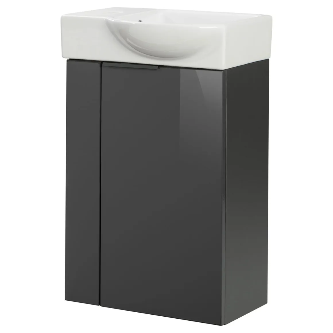 Fackelmann Gäste-WC Waschtischunterschrank rechts SBC 440 x 600 x 243 mm anthrazit