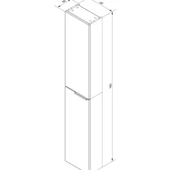 Fackelmann Hochschrank slim LUNA 300 x 1620 x 168 mm anthrazit