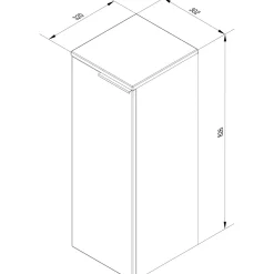 Fackelmann Midischrank LUNA 302 x 826 x 320 mm anthrazit