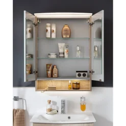 Fackelmann Spiegelschrank B.Style 600 x 812 x 153 mm Nature Oak LED