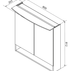 Fackelmann Spiegelschrank B.Style 800 x 812 x 153 mm Weiß LED