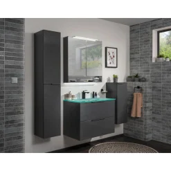 Fackelmann Spiegelschrank LUNA 800 x 793 x 153 mm anthrazit