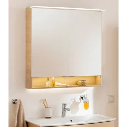 Fackelmann Spiegelschrank B.Style 800 x 812 x 153 mm Sandeiche LED