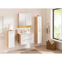 Fackelmann Spiegelschrank B.Style 800 x 812 x 153 mm Sandeiche LED