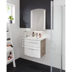 Fackelmann Waschtisch-Set B.Style 632 x 543 x 460 mm Nature Oak/Weiß