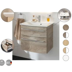 Fackelmann Waschtisch-Set B.Style 832 x 543 x 478 mm Nature Oak