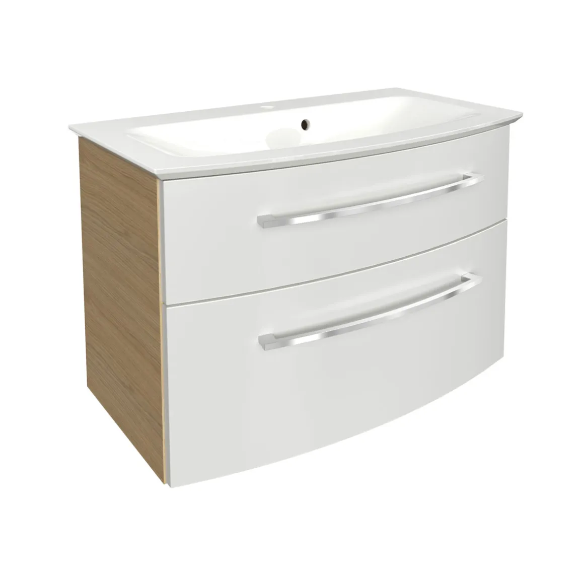 Fackelmann Waschtisch-Set B.Style 832 x 543 x 478 mm Sandeiche/Weiß