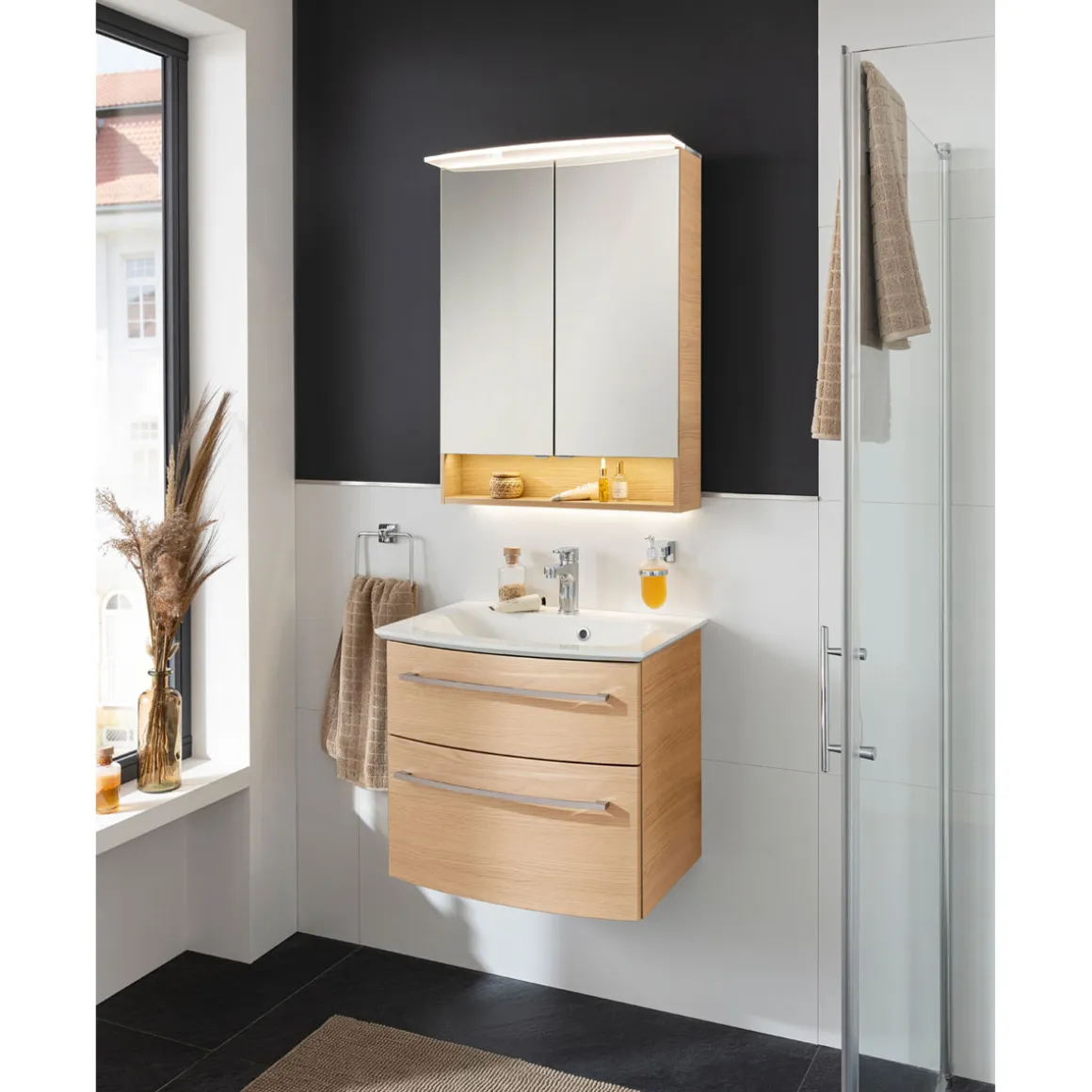 Fackelmann Waschtisch-Set B.Style 632 x 543 x 460 mm Sandeiche