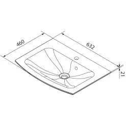 Fackelmann Waschtisch-Set B.Style 632 x 543 x 460 mm Sandeiche