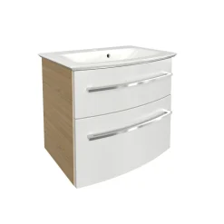 Fackelmann Waschtisch-Set B.Style 632 x 543 x 460 mm Sandeiche/Weiß