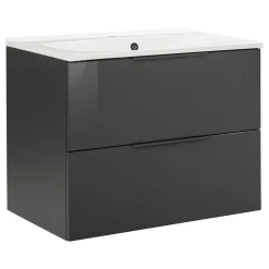 Fackelmann Waschtischunterschrank LUNA 800 x 602 x 488 mm anthrazit