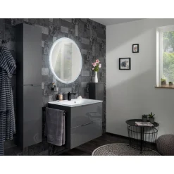 Fackelmann Waschtischunterschrank LUNA 800 x 602 x 488 mm anthrazit