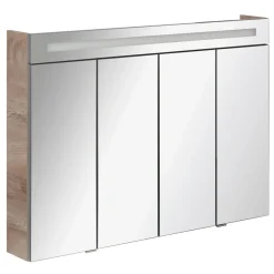 Fackelmann Falttür Spiegelschrank Twindy LED-Beleuchtung