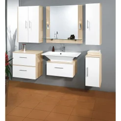 Fackelmann Gussbecken Kara weiß 80 x 50 cm