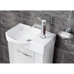 Fackelmann Keramik-Waschbecken für Gäste-WC 45 x 11 x 32 weiß