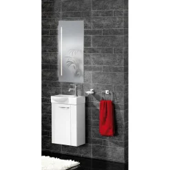 Fackelmann Keramik-Waschbecken für Gäste-WC 45 x 11 x 32 weiß