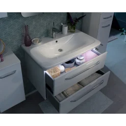 Fackelmann Keramik-Waschtisch Milano 88,5 x 17 x 54,5 cm weiß