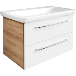 Fackelmann Keramik-Waschtisch Milano 88,5 x 17 x 54,5 cm weiß