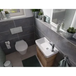 Fackelmann Keramik-Waschtisch 55,5 x 16 x 30 cm weiß