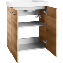 Fackelmann Keramik-Waschtisch 55,5 x 16 x 30 cm weiß