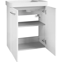 Fackelmann Keramik-Waschtisch 55,5 x 16 x 30 cm weiß