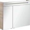 Fackelmann LED-Spiegelschrank B.clever 90 x 71 x 16 cm Alaska-Esche