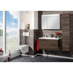 Fackelmann LED-Spiegelschrank B.clever 90 x 71 x 16 cm Alaska-Esche