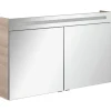 Fackelmann LED-Spiegelschrank B.clever 120 x 71 x 16 cm Alaska-Esche 2 Türen