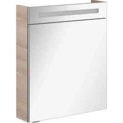 Fackelmann LED-Spiegelschrank B.clever 60 x 71 x 16 cm Alaska-Esche
