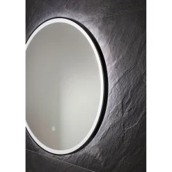 Fackelmann Spiegel schwarz rund 60 cm