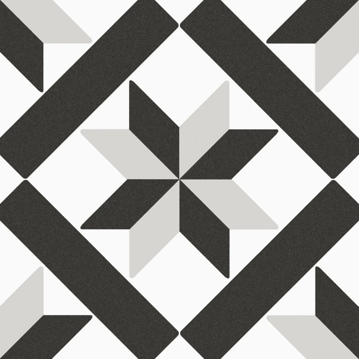 Feinsteinzeug Beta Black und White glasiert matt 20 x 20 x 1 cm