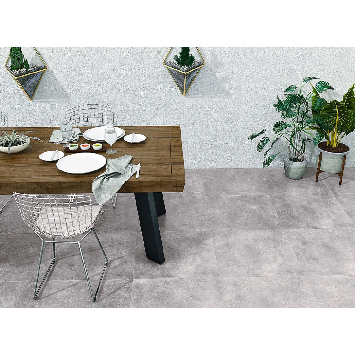 Feinsteinzeug Newton 60 x 60 cm dunkelgrau