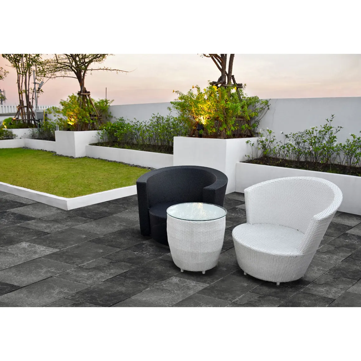 Feinsteinzeug-Platte „No. 1 Tile Antiquus“ Anthrazit 61,4x40,8x2 cm