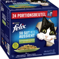 Felix So gut wie es aussieht Gelee Vielfalt Gemüse 24 x 85g Portionsbeutel