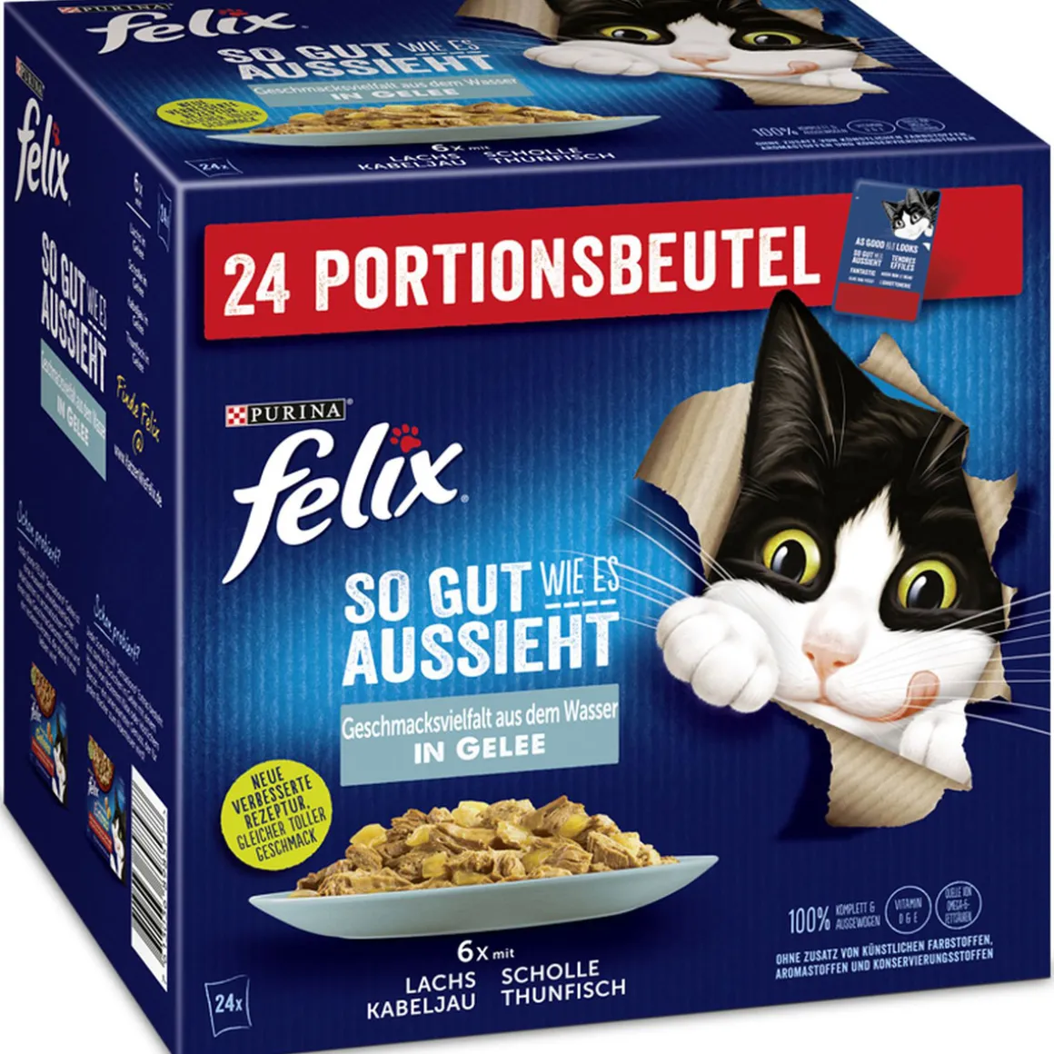 Felix So gut wie es aussieht Gelee vom Wasser 24 x 85g Portionsbeutel