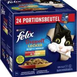 Felix „So gut wie es aussieht“ Doppelt lecker vom Land, Bohnen, 24x85g, Portionsbeutel
