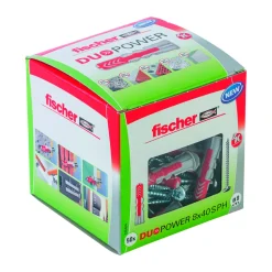 Fischer Dübel DuoPower 8 x 40 mm mit Panhead-Schraube 50 Stück