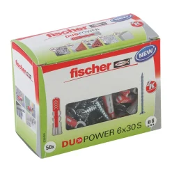 Fischer Dübel DuoPower 6 x 30 S LD mit Schraube 50 Stück