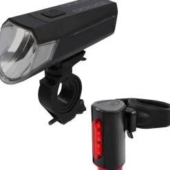 Fischer Fahrrad Akku LED Beleuchtungsset 80 Lux