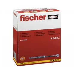 Fischer Nageldübel N 8 x 80/40 mm Senkkopf 50 Stück