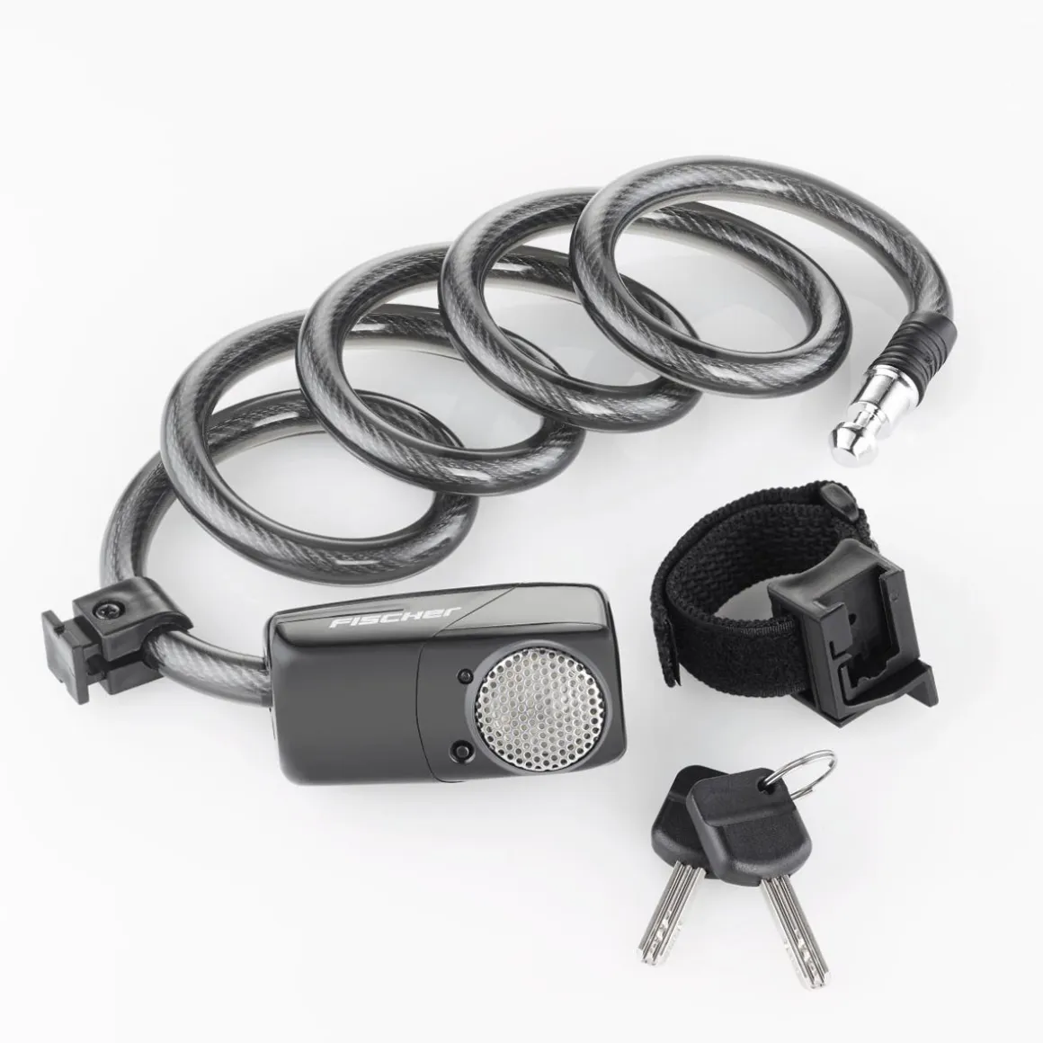 Fischer Bikes Alarm-Spiralschloss 120 cm 12 mm