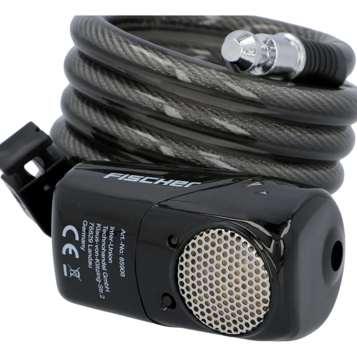 Fischer Bikes Alarm-Spiralschloss 120 cm 12 mm
