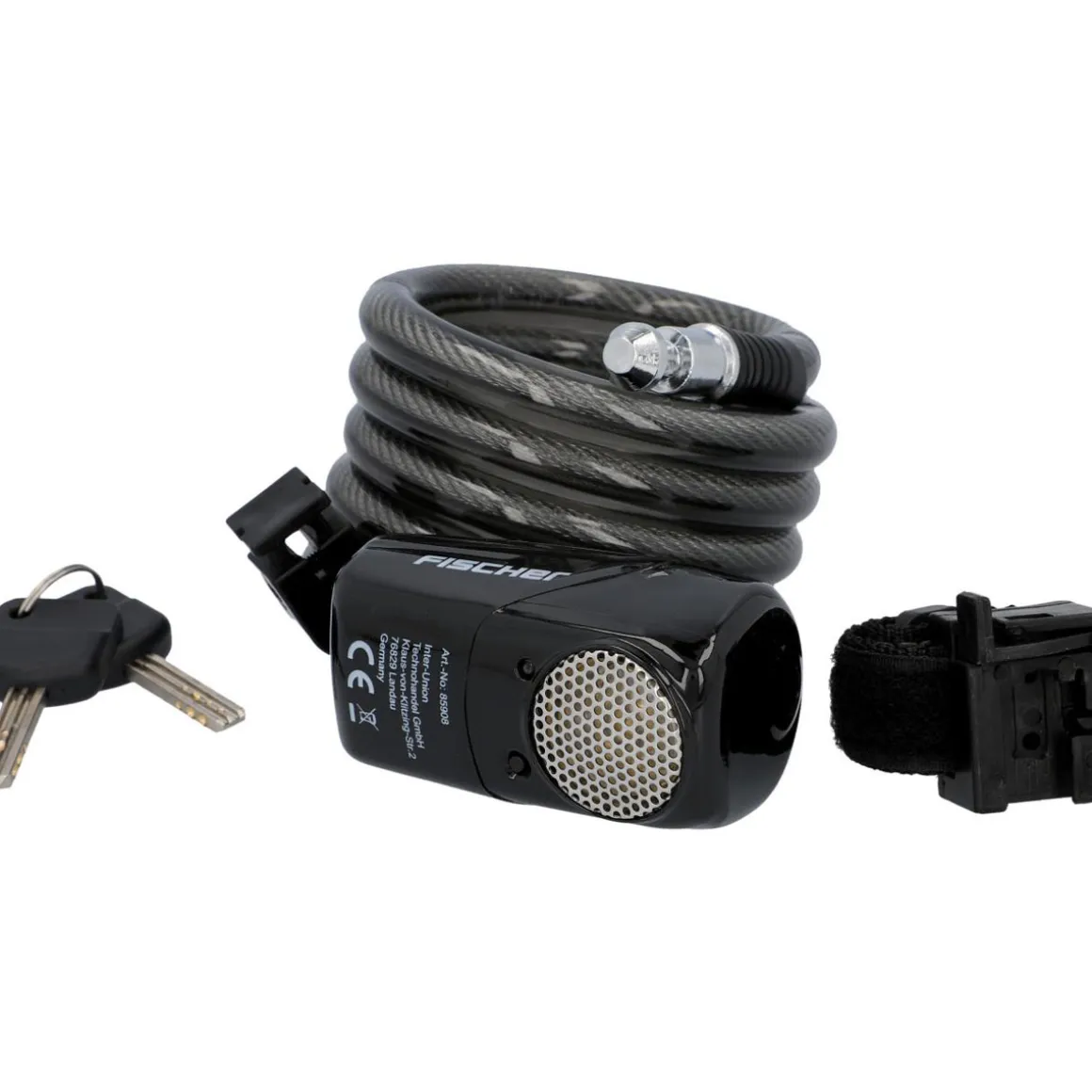 Fischer Bikes Alarm-Spiralschloss 120 cm 12 mm