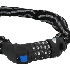 Fischer Bikes Kettenschloss mit Zahlencode und Reflex 80 cm 8 mm