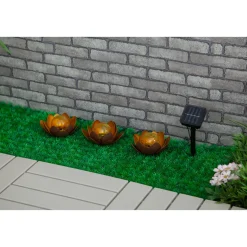 Flector Garten LED Solar Dekoleuchte Lotus 15 cm