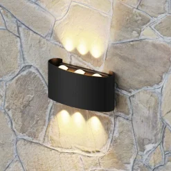 Flector Garten Akku-Wandaußenleuchte Prisma