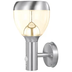 Flector Garten LED-Außenwandleuchte Nina mit Bewegungsmelder silber