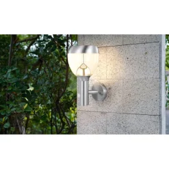 Flector Garten LED-Außenwandleuchte Nina mit Bewegungsmelder silber